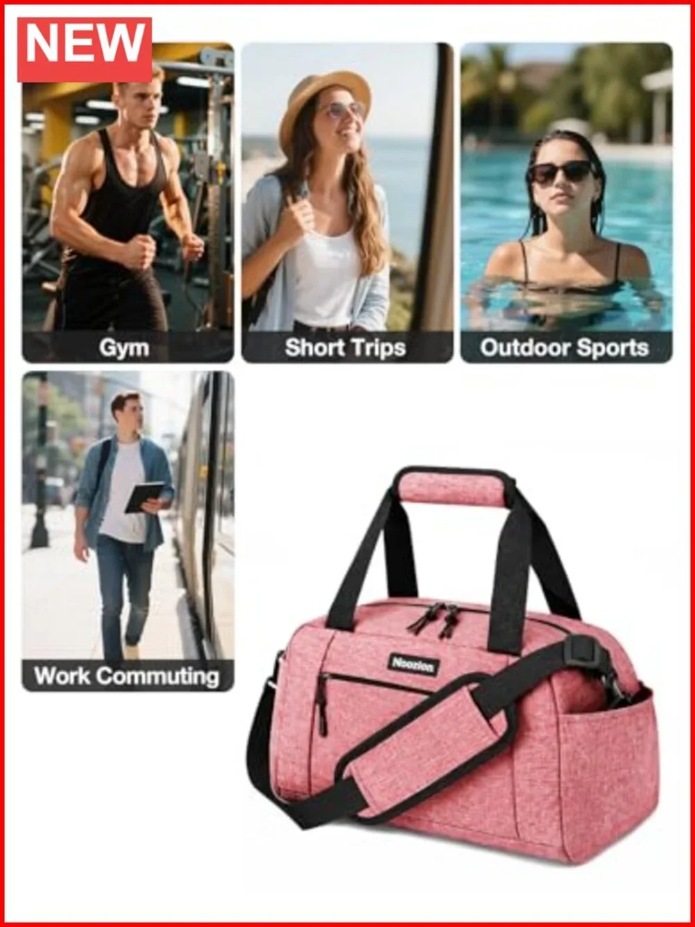 Lightweight Mini Duffle Bag with Multiple Pockets for Gym Travel Workout